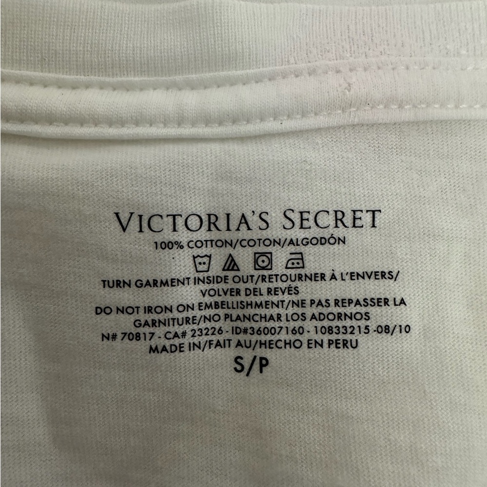 Victoria’s Secret Bombshell White w Metallic Pink Rare Y2K Graphic Tee Small - Picture 9 of 13